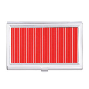 Red Striped Business Card Case