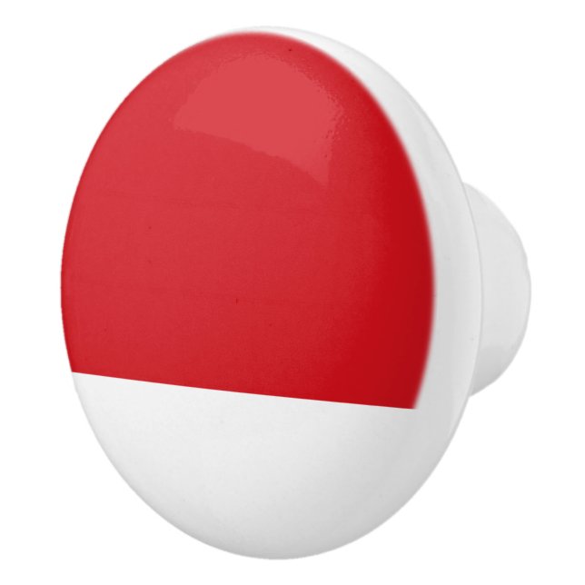 Red striped ceramic knob (Right)