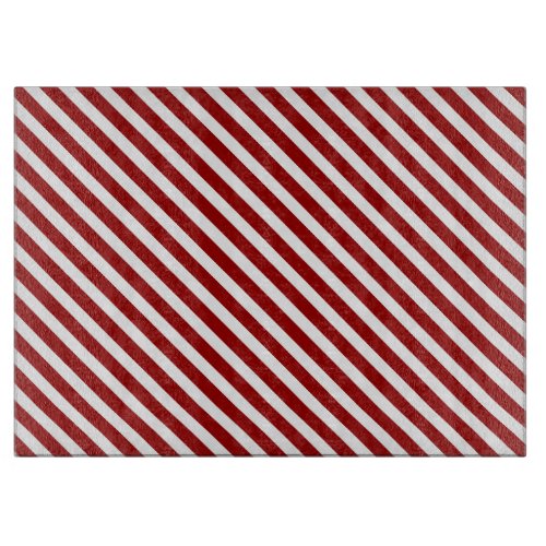 Red Striped Cutting Board