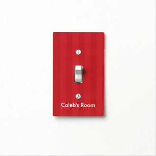 Red Striped Elegant Holiday Light Switch Cover