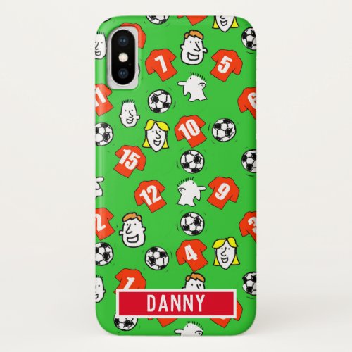 Red Striped Football Shirts iPhone X Case