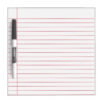 Red Striped Lines  Red Line Writing Note Board by myMegaStore at Zazzle