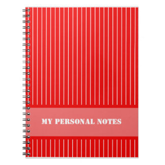 Red Striped Notebook