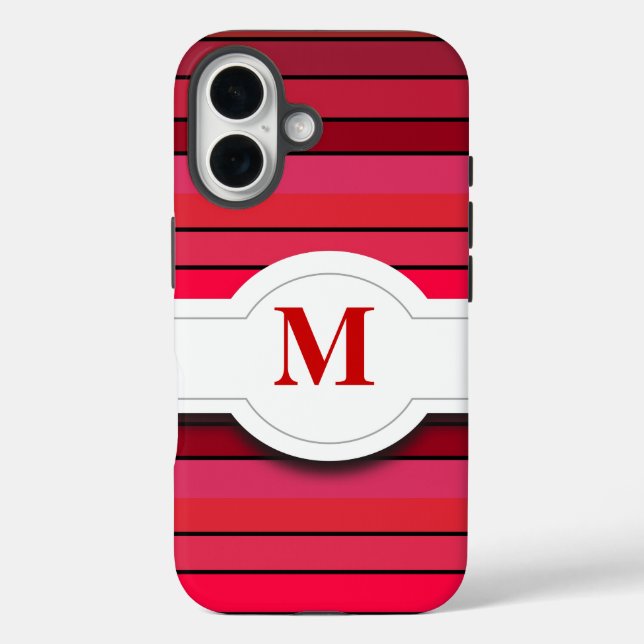 Red striped pattern iPhone 5/5s Wallet Case (Back)
