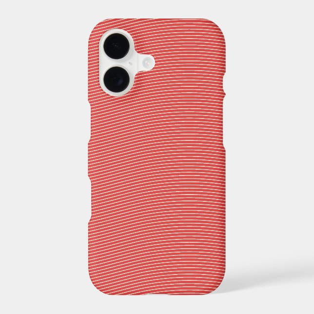 Red Striped Pattern Iphone Case (Back)