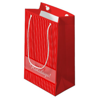 Red Striped Small Gift Bag