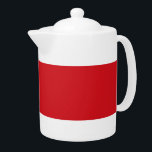 Red striped teapot<br><div class="desc">Red stripes christmas themed pattern.</div>