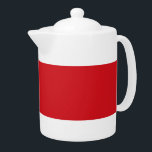 Red striped teapot<br><div class="desc">Red stripes christmas themed pattern.</div>