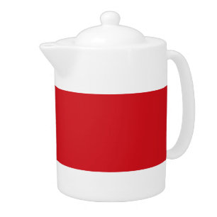 Red striped teapot