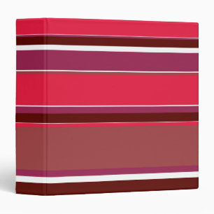 Red stripes 3 ring binder