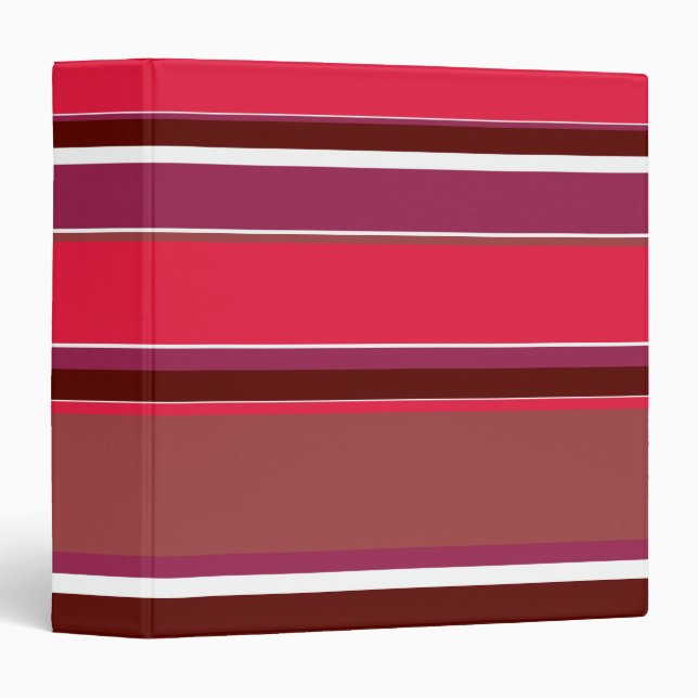 Red stripes 3 ring binder (Front/Spine)