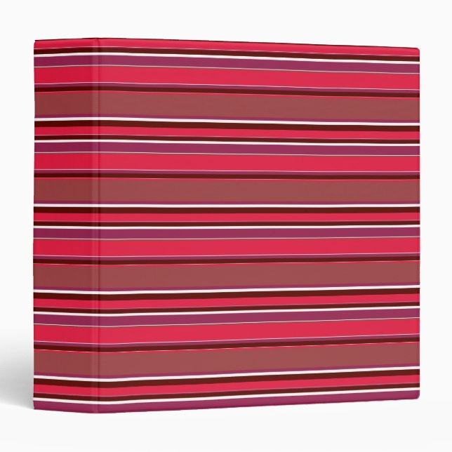 Red stripes 3 ring binder (Front/Spine)