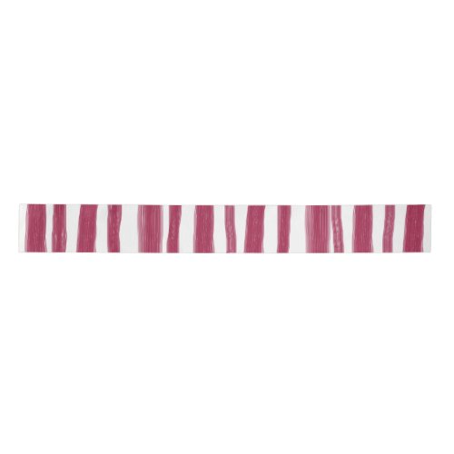 Red Stripes Bordeaux  Satin Ribbon