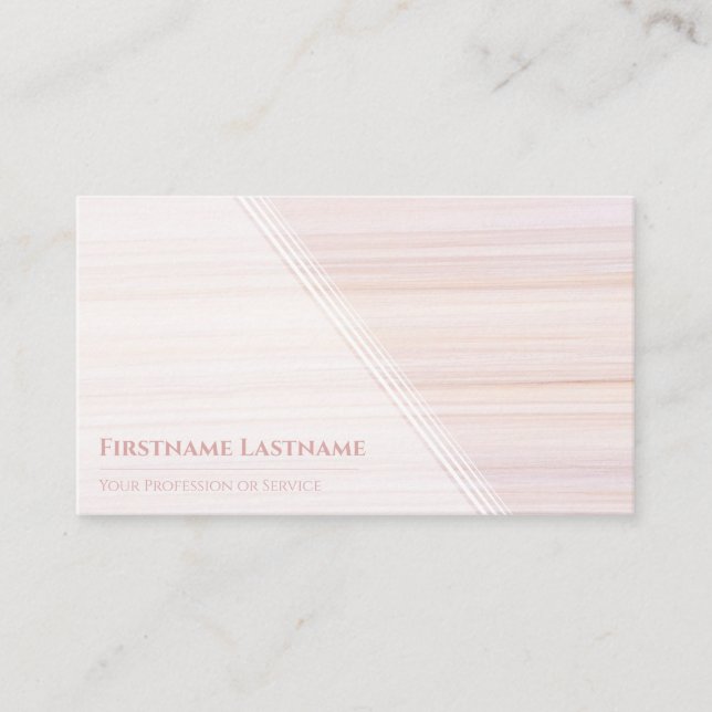Red stripes bright marble surface elegant white business card (Front)