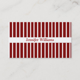 Red Stripes Business Card