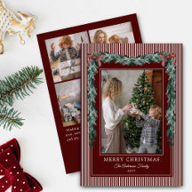 Red Stripes Christmas Garlands Five Photo