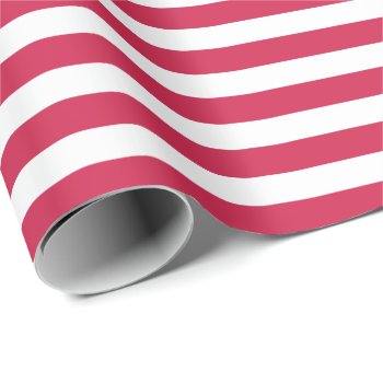Red Stripes Christmas Wrapping Paper by ChristmasPaperCo at Zazzle