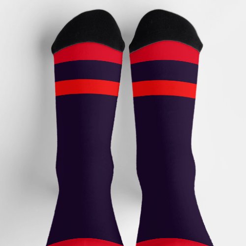 Red Stripes Crew Socks