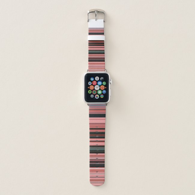 Red Stripes Design Apple Watch Band