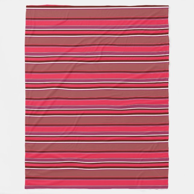 Red stripes fleece blanket (Front)