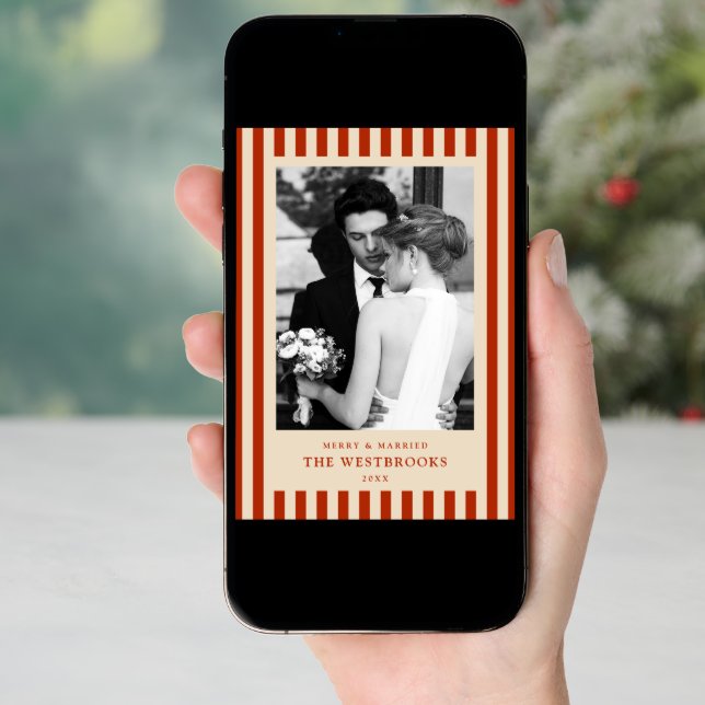 Red Stripes  Holiday Card (Front Digital)