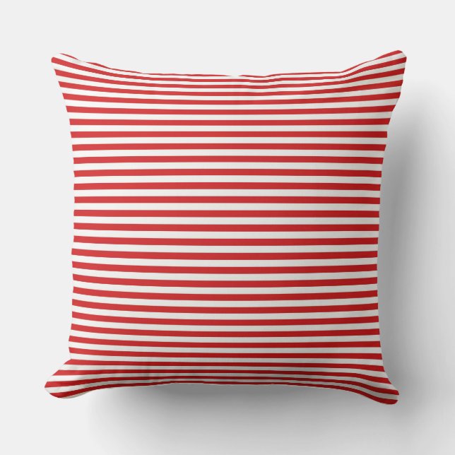 Red Stripes Indoor Pillow (Front)