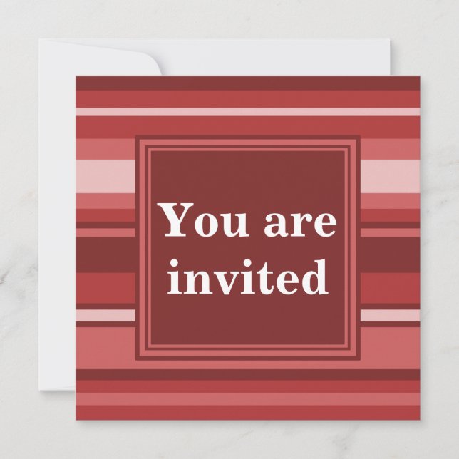Red stripes invitation (Front)
