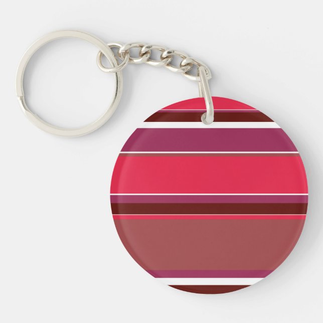 Red stripes keychain (Front)