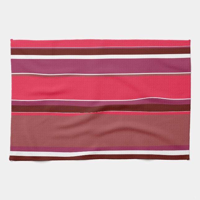 Red stripes kitchen towel (Horizontal)