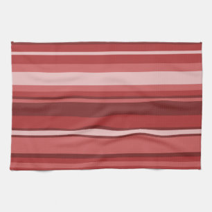 Red stripes kitchen towel
