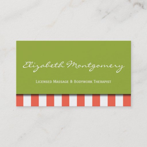 Customizable Red Stripes Modern Appointment Business Card