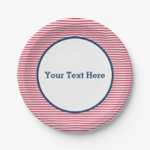 Red Stripes, Navy Border American, Patriotic
