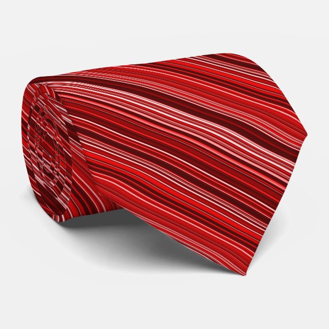 Red Stripes Neck Tie (Rolled)