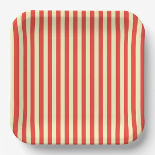 Red Stripes   Paper Plates