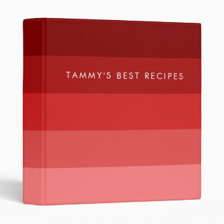 Red stripes pattern 3 ring binder