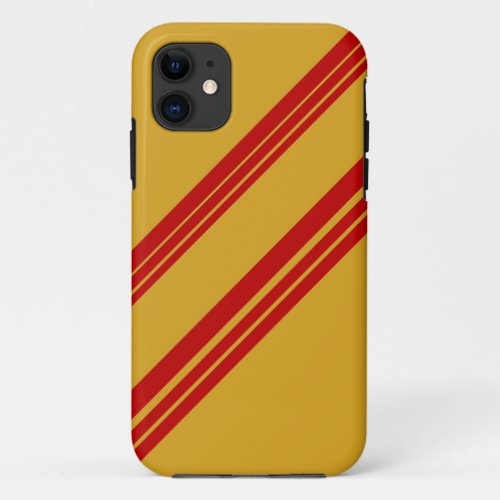 Red Stripes Pattern Art Design 2 iPhone 11 Case