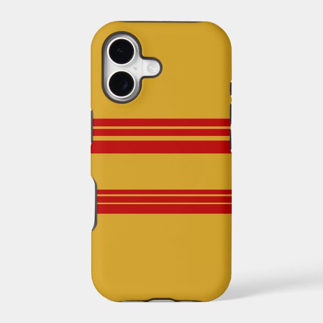 Red Stripes Pattern Art Design Iphone Case (Back)