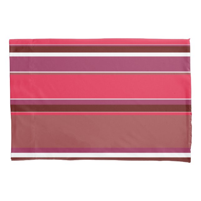 Red stripes pillow case (Front)
