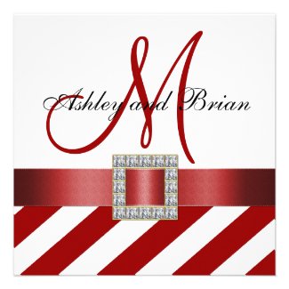 Red White Wedding Invitations | Winter Wedding 