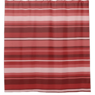 Red stripes shower curtain