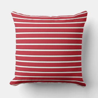 red strips throw pillow