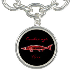 red sturgeon black bracelet