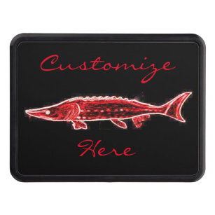 red sturgeon black Thunder_Cove Trailer Hitch Cover