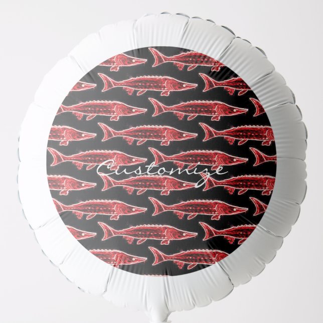 red sturgeon swimming  balloon (Front)