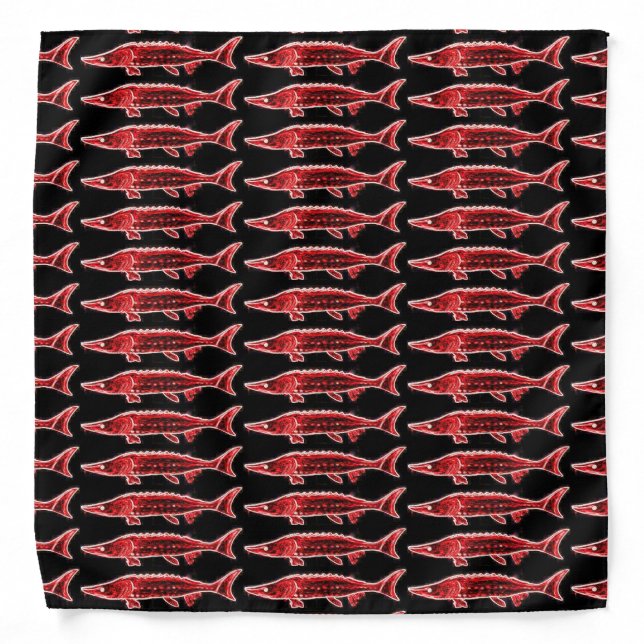 red  sturgeons swimming bandana (Front)