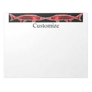 Red sturgeons Thunder_Cove black Notepad