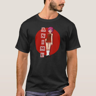 Red-Style Pink-Haired Anime Fan Shirt