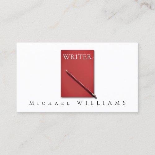 Red style professional cover business card