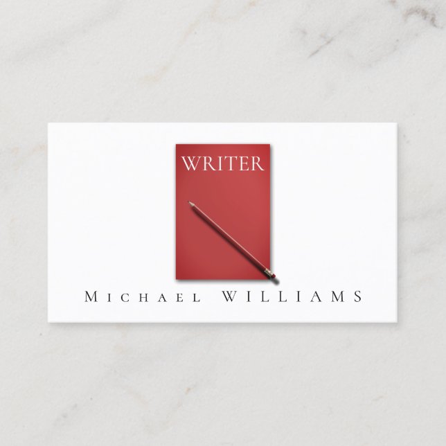 Red style professional cover business card (Front)