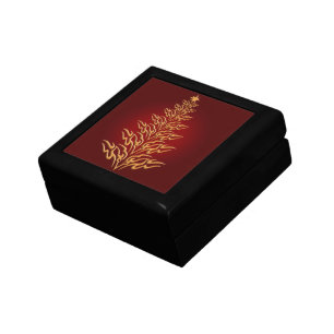 Red Stylish Christmas Tree Gift Box
